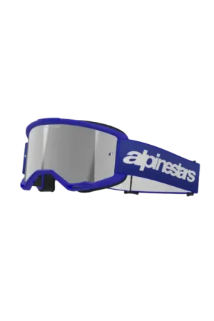 Alpinestars Vision 3 Wordmark Crossbril Blauw (Lens: Spiegel Zilver) Direct Beschikbaar