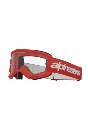 Alpinestars Vision 3 Wordmark Crossbril Rood (Lens: Helder) Uitverkoop