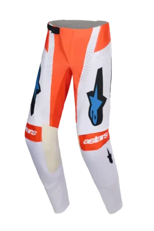 Alpinestars 2026 Techstar Knif Crossbroek Licht Grijs / Fluor Oranje / Zwart Exclusieve Aanbieding