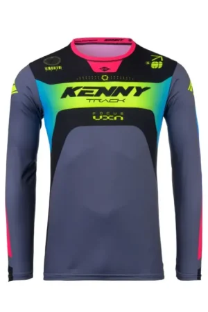 Kenny 2025 Track Crossshirt Focus Grijs / Fluor Geel Laatste Kans