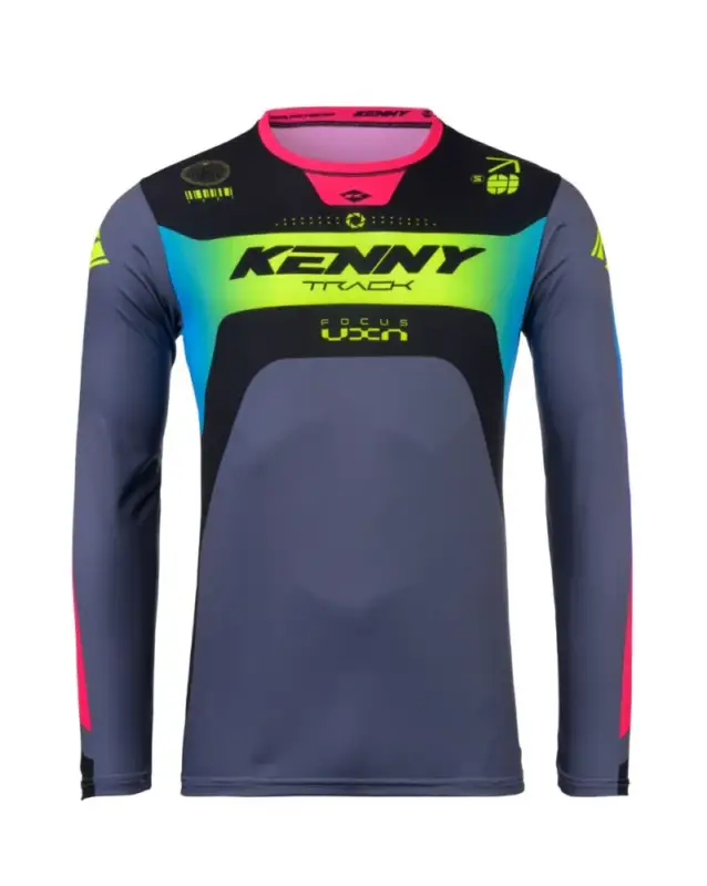 Kenny 2025 Track Crossshirt Focus Grijs / Fluor Geel Laatste Kans