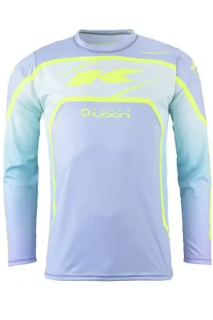 Kenny 2025 Track Focus Crossshirt Acid Grijs / Fluor Geel Laatste Versie