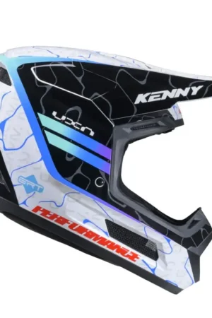 Kenny 2026 Performance Crosshelm Wave Blauw / Wit Alleen Vandaag