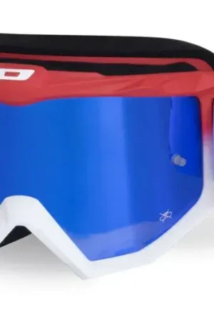 Favoriet Progrip 3201 Atzaki Crossbril Rood / Wit (Lens: Spiegel Blauw)