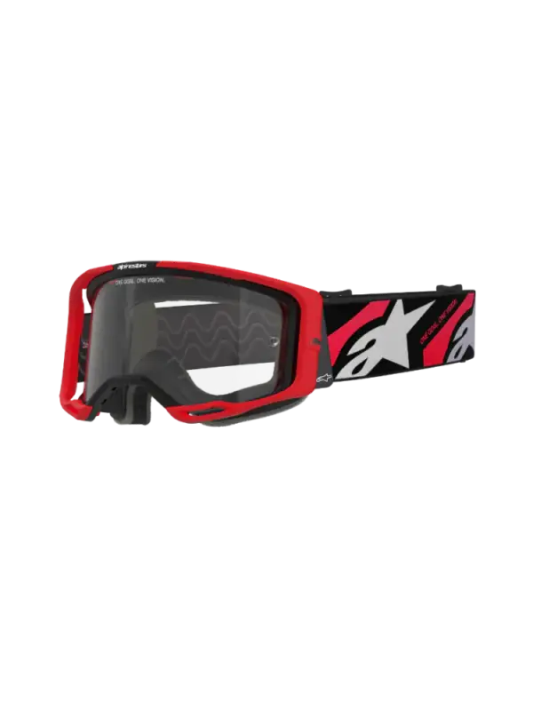 Alpinestars Vision 8 Luar Crossbril Rood / Zwart (Lens: Helder) Nu Kopen