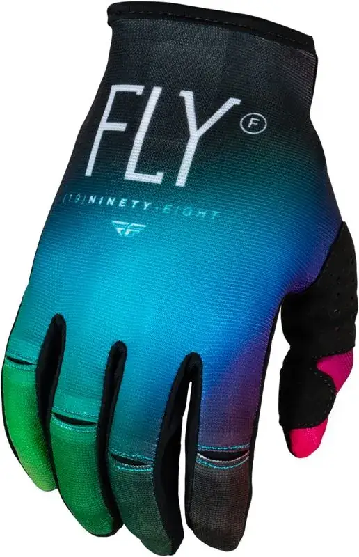 Aanbieding Fly Racing 2024 Kinetic Prodigy jeugd Crosshandschoenen Fuschia / Elec Blauw / Fluor Geel