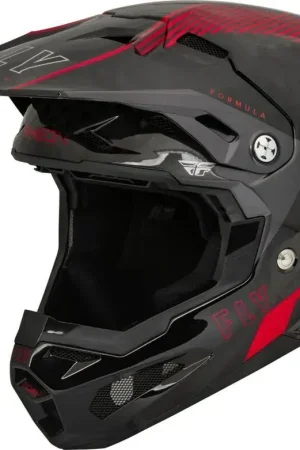 Direct Verzonden Fly Racing 2024 Formula Carbon Tracer Crosshelm Rood / Zwart