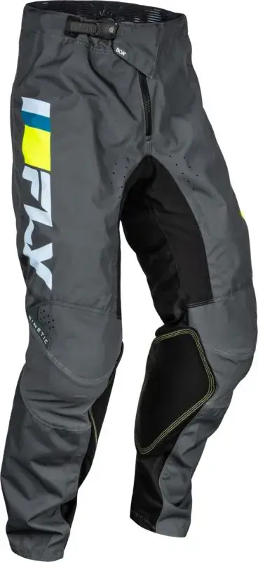 Bestseller Fly Racing 2024 Kinetic Prix jeugd Crossbroek Ice Grijs / Antraciet / Fluor Geel