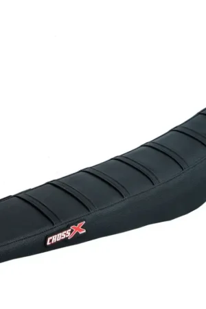 Uitverkoop Cross X Geribbeld Zadelovertrek Zwart / Zwarte Strepen KTM SX50 2016-2023