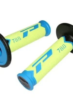 Pro Grip 788 Triple Density Handvaten Licht Blauw / Fluor Geel / Zwart Op = Op