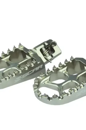Scar Evolution Voetsteunen Zilver Husqvarna FC250 FC350 FC450 TC125 TC250 2023-2026 FX450 TX300 2023 Goedkoop
