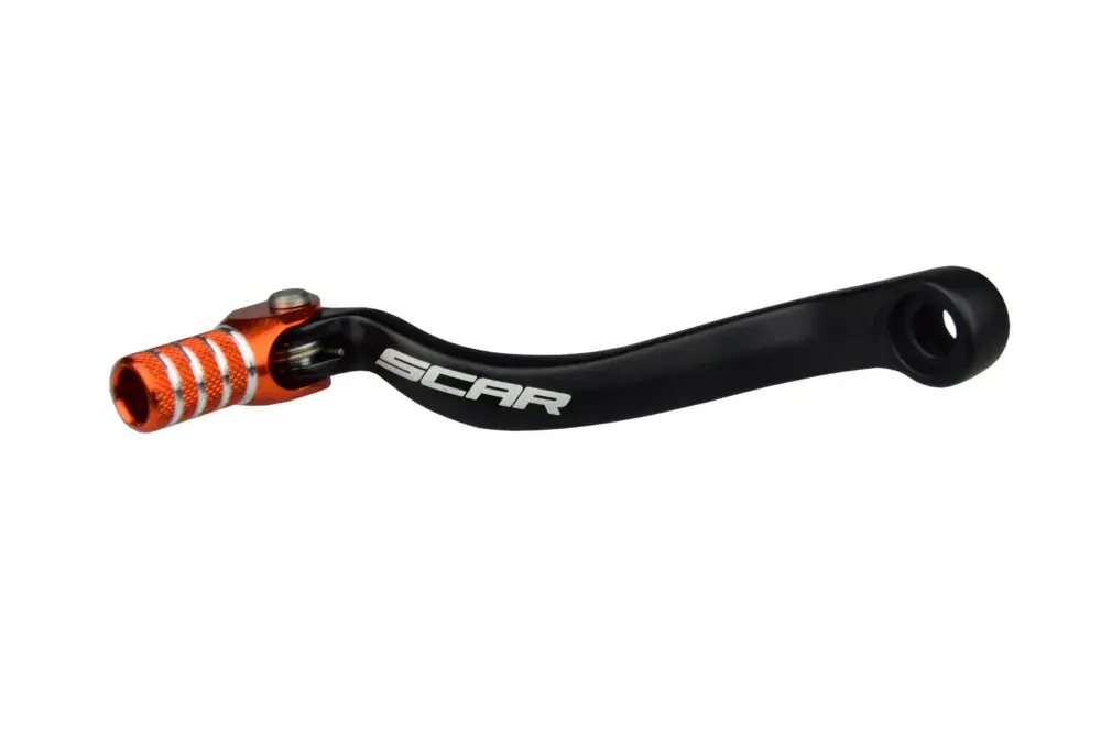 Snelle Levering Scar Gesmede Schakelpedaal Gekleurde Tip Zwart / Oranje KTM ENDURO690R ABS 2014-2016, 2019 Husqvarna 701 Enduro 2016-2023 701 Supermoto 2017-2018