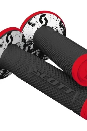 Beste Prijs Scott SX Handvaten + Donuts Fluor Rood / Zwart