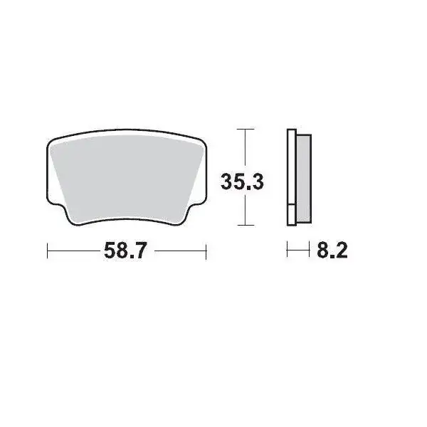 Korting Motomaster Achterremblokken KTM XC450-525 compound 11