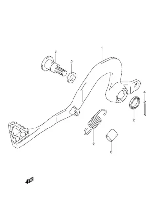 Uitverkoop OEM Beschermer Veer Achterrem Suzuki RM125 2005-2008 RM250 2007-2008