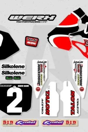 Voordeelprijs Outlaw Racing Cat Finning Replica Stickerset Honda CR125 1991-1992 CR250 1990-1991