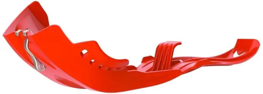 Polisport Skidplate Met Linkbeschermer Rood KTM SXF450 EXC-F350 EXC-F250 EXC-F450 2019-2022 SXF350 SXF250 2016-2022 Weekendaanbieding