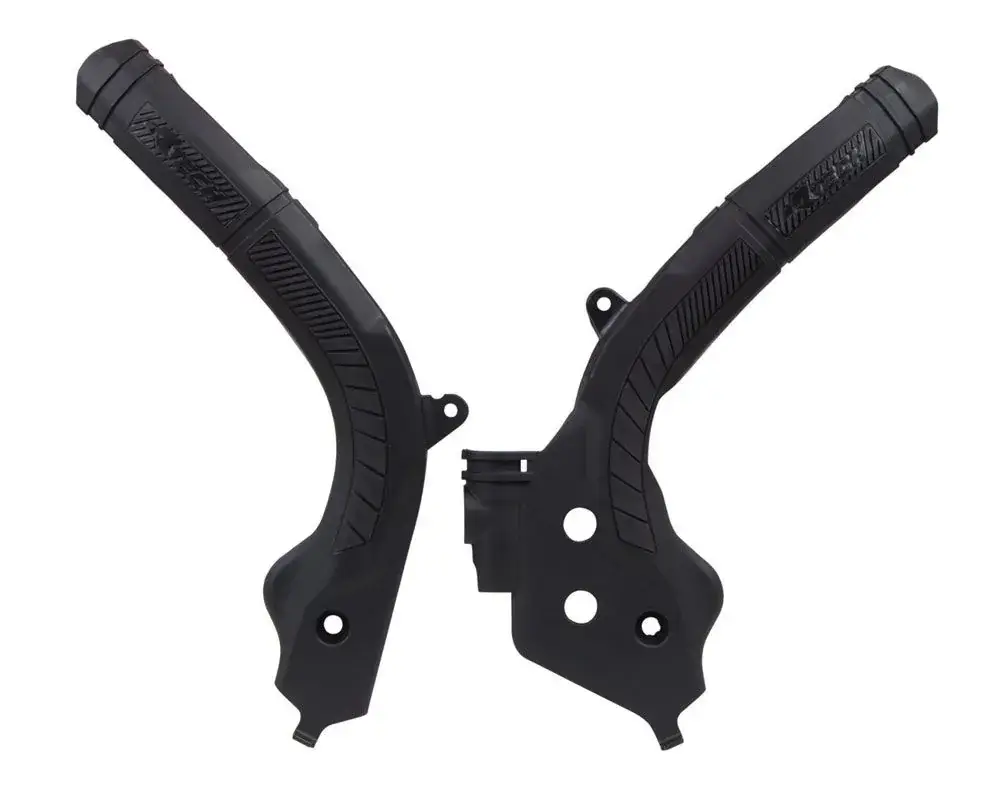 R-Tech Bi-material Framebeschermers Zwart KTM SX125 SXF250 SXF350 SXF450 SX250 2016-2018 EXC125 EXC250 EXC300 EXC-F250 EXC-F350 EXC-F450 2017-2019 Husqvarna TC125 FC250 FC350 FC450 TC250 2016-2018 TE250 FE350 FE450 TE125 FE250 TE300 2017-2024 Premium