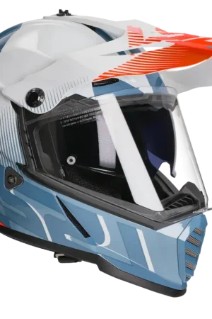 LS2 Helm Pioneer EVO Evolve MX436 glans wit / kobalt Gratis Retour