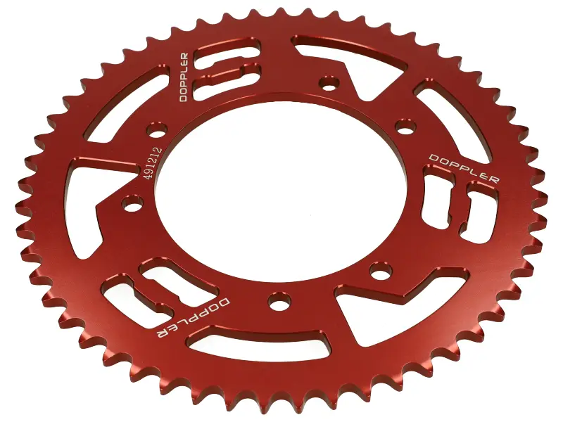 Beste Prijs Doppler achtertandwiel Derbi Senda X-treme, X-Race 53 tands Rood