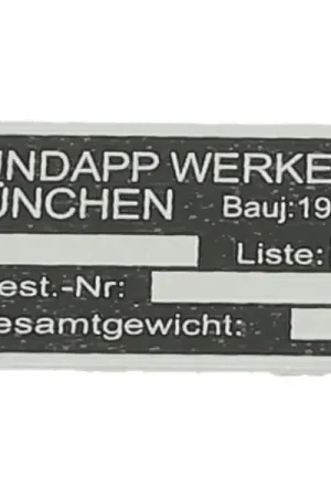 Typeplaatje voor Zundapp (BJ 197x) Korting