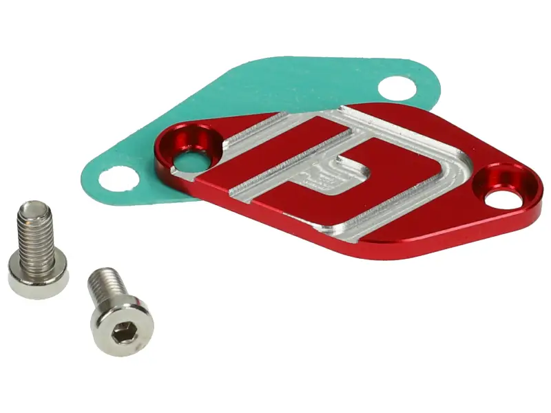 Afdekplaat Oliepomp Doppler CNC Derbi Senda / Minarelli AM6 rood Beste Prijs