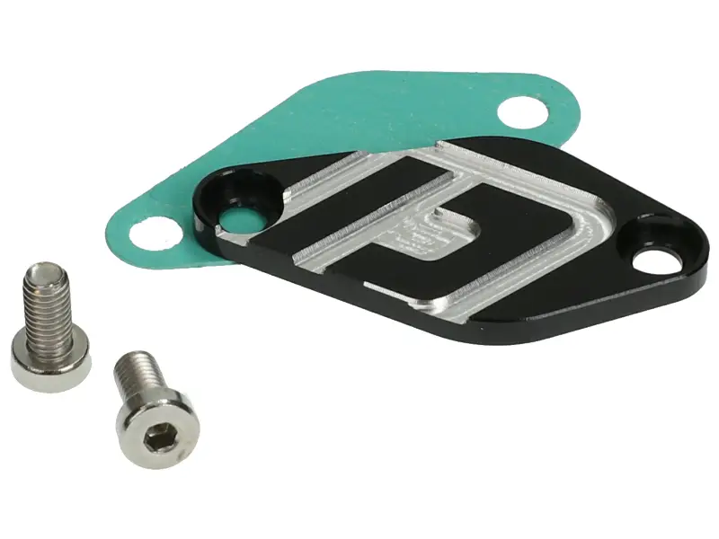 Afdekplaat Oliepomp Doppler CNC Derbi Senda / Minarelli AM6 zwart Beste Prijs