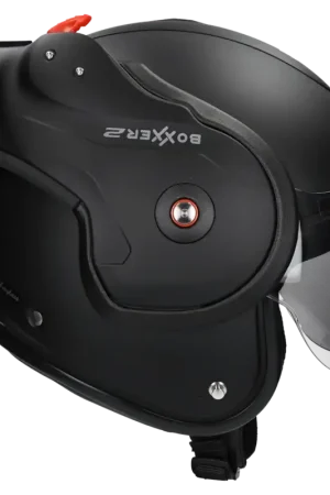 Laatste Versie ROOF Helm Boxxer 2 Stripes mat zwart / metal