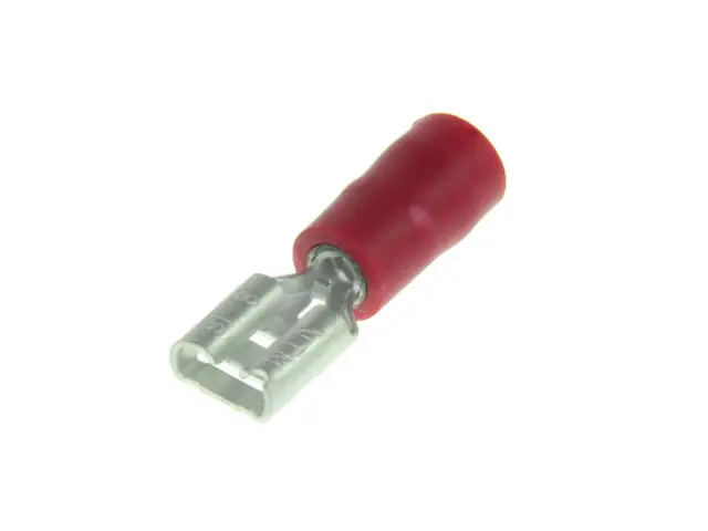 Vlakstekkerhuls rood 4,8 x 0,8 mm A-kwaliteit (10 Stuks) Voordeelprijs