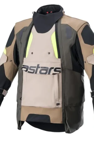 Alpinestars Halo Drystar Jas Donker Kaki Zand Fluo Geel Hoge Kwaliteit