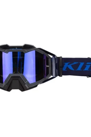 Laatste Versie KLIM Viper Pro Off-Road Goggle Slash Electric Blauw Lemonade Smoke Blauw Gespiegelde Lens