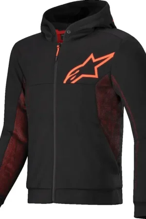 Nu Kopen Alpinestars Chrome Air Sport Hoodie Zwart Rood Fluo