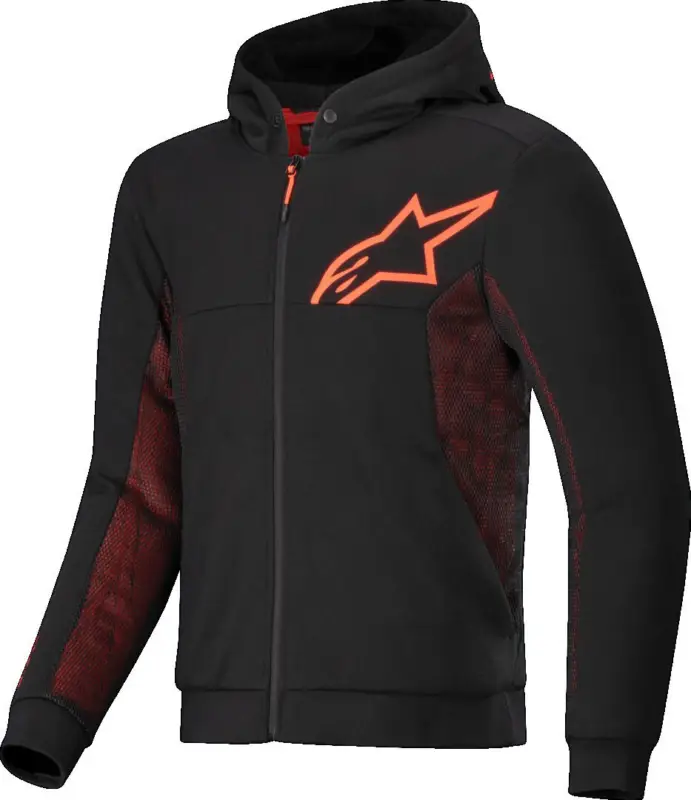 Nu Kopen Alpinestars Chrome Air Sport Hoodie Zwart Rood Fluo