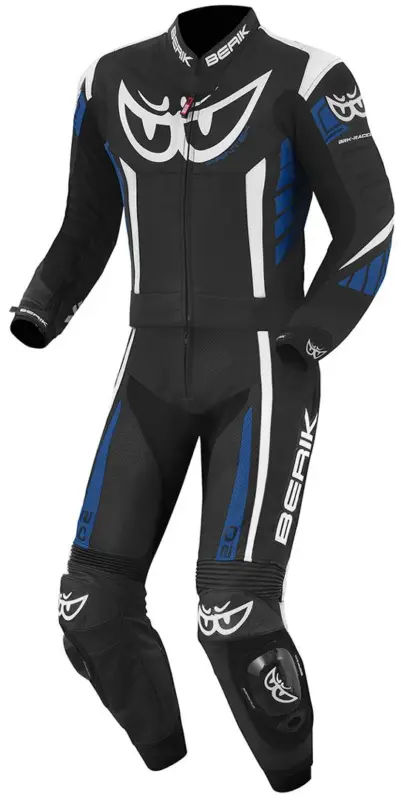 Berik Zakura Zwart Wit Blauw 2-Delig Motorpak Gratis Retour