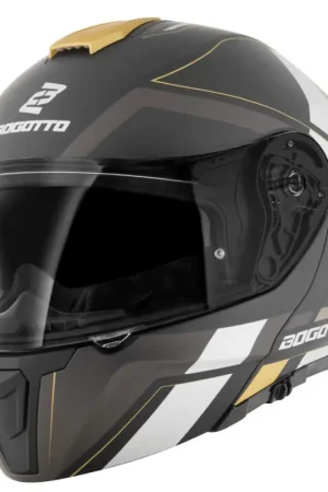 Bogotto FF403 Murata Zwart Gold Systeemhelm Bestel Nu