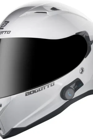 Speciale Aanbieding Bogotto H153 BT Wit Bluetooth Motorhelm