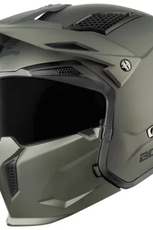 Bogotto Radic 22.06 Mat Groen Motorhelm Direct Beschikbaar