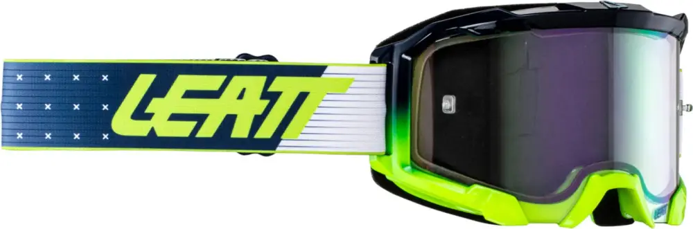 Nieuw Leatt Velocity 4.5 Iriz Classic 2024 Blauw Wit Geel Crossbril