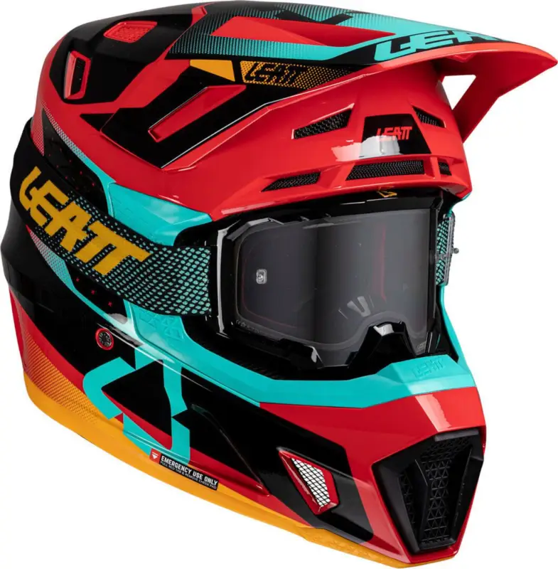 Leatt Moto 7.5 Rood Crosshelm met 4.5 Bril Dagaanbieding