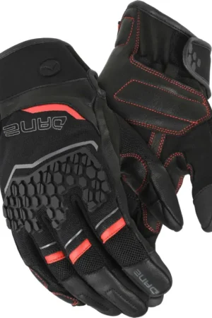 Lage Prijs DANE Rorvig Mesh Zwart Rode Handschoenen