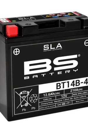 BS Battery In de fabriek geactiveerde onderhoudsvrije SLA-batterij - BT14B-4 Betrouwbaar