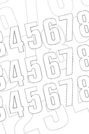 BLACKBIRD Race Number 0 16x7,5cm White Snelle Levering