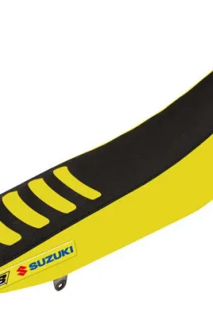 BLACKBIRD Double Grip 3 Seat Cover Yellow/Black Suzuki RM85 Gratis Retour