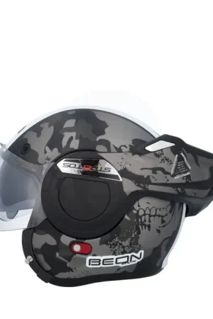 Beon B707 SKULL Zwart/Wit Korting