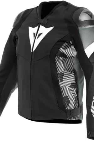 Aanbieding Dainese Avro 5 Leather Jacket Motorjas Black/White/Anthracite
