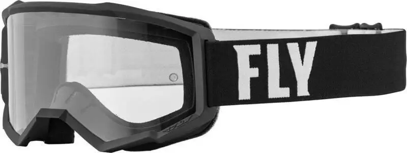 Veilige Betaling FLY RACING Focus Goggle White/Black - Clear Lens