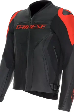 Lage Kosten Dainese Racing 5 Motorjas Black/Black/Red-Fluo P75