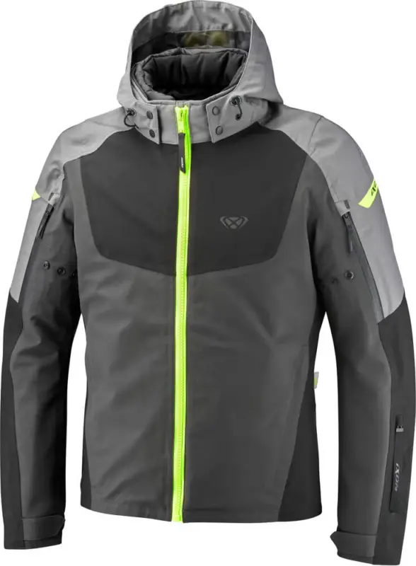 Ixon Burning Motorjas Grey/Black/Bright Yellow 4037 Bestel Nu