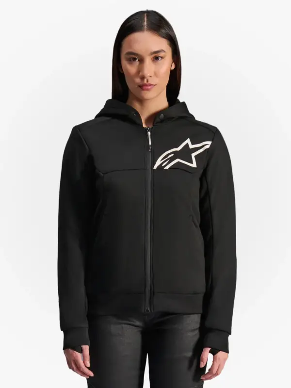 Koop Vandaag Alpinestars Stella Chrome V2 Motorhoodie Black/White 12