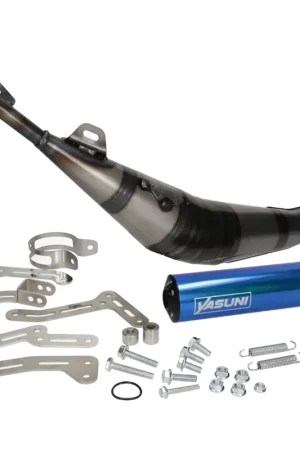Uitlaat Yasuni R1 blauw Minarelli AM6 (o.a.: Beta RR, Rieju MRT, Motorhispania RYZ) Rechtstreeks Van De Fabrikant